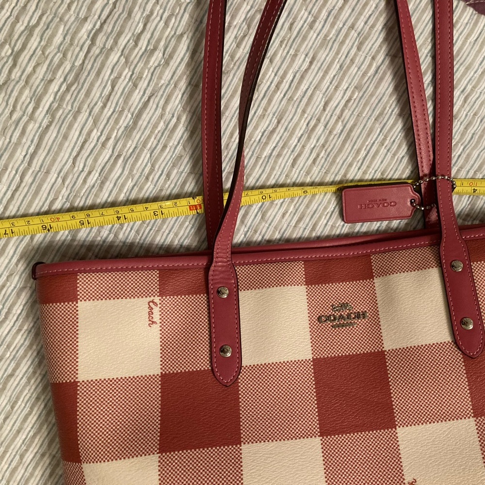 *** SOLD SOLD SOLD ***NWOT-COACH GINGHAM TOTE- signature - Picture 6 of 16